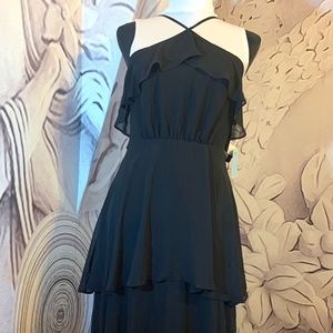CeCe black ruffled dress size 2